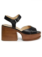 Zuri 90MM Leather Platform Sandals