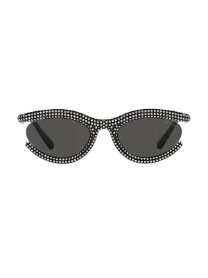 Crystal 54MM Oval Sunglasses