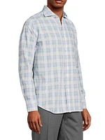 Plaid Button-Up Sport Shirt