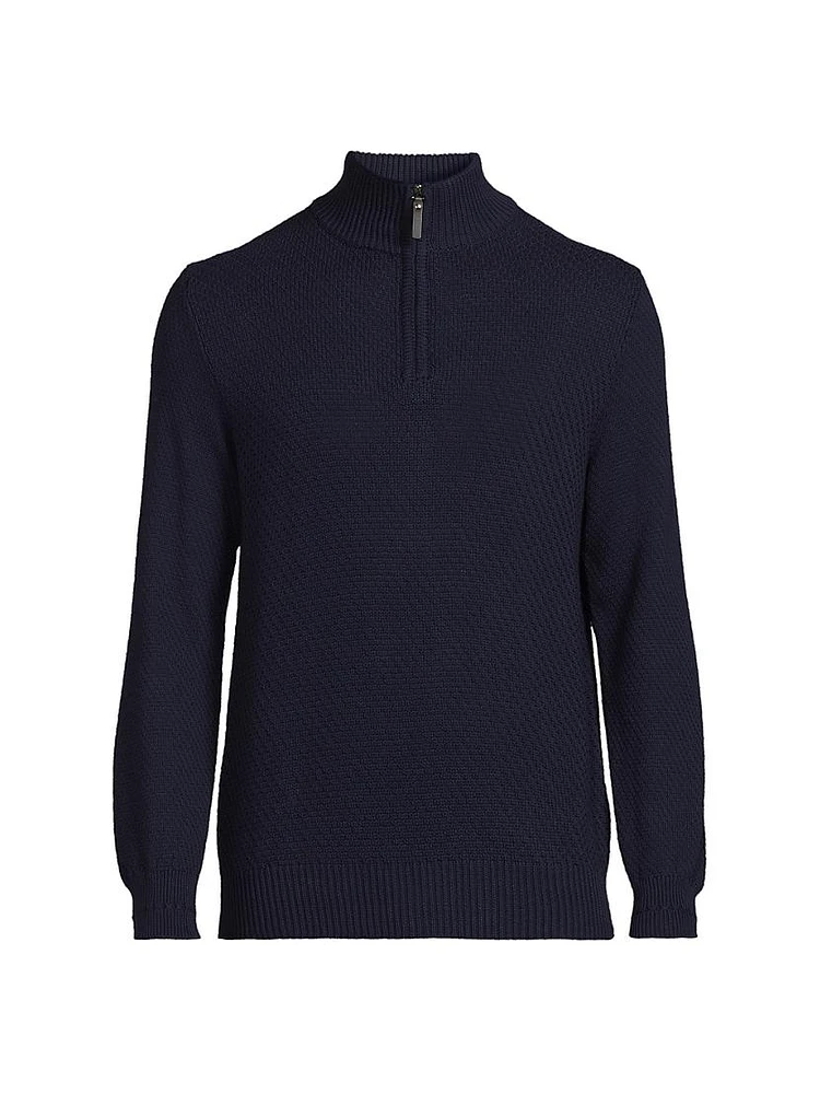 Half-Zip Cotton Pullover