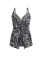 Zahara Love Knot Printed Tankini Top