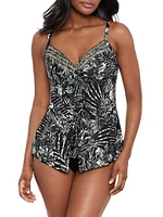 Zahara Love Knot Printed Tankini Top