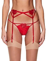 Queen Of Hearts Silk Garter