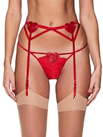 Queen Of Hearts Silk Garter