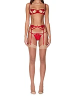 Queen Of Hearts Silk Garter