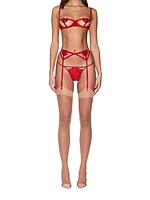 Queen Of Hearts Silk Garter