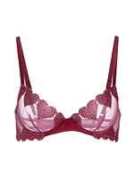 Heart Embroidery Demi Bra