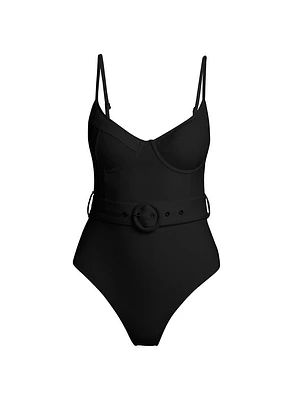 Noa Belted Bustier One-Piece Swimsuiot