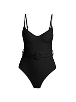 Noa Belted Bustier One-Piece Swimsuiot