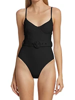 Noa Belted Bustier One-Piece Swimsuiot