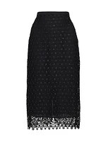 Karolina Grommet Lace Midi-Skirt