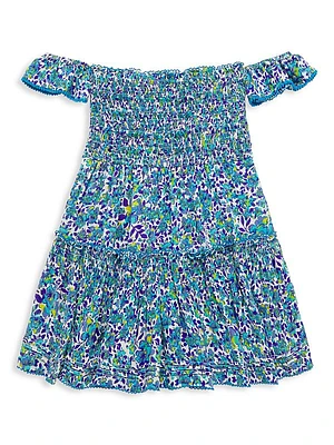 Little Girl's & Girl's Aurora Off-The-Shoulder Dress