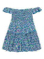 Little Girl's & Girl's Aurora Off-The-Shoulder Dress