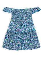 Little Girl's & Aurora Off-The-Shoulder Dress