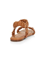 Ellie Ruched Leather Sandals