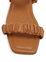 Ellie Ruched Leather Sandals