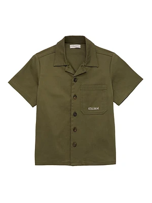 Little Boy's & Journey Cotton Boxy-Fit Camp Shirt