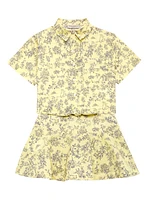 Little Girl's & Journey Floral Cropped Cotton Shirt