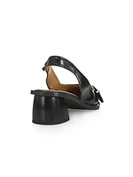 Feminine Buckle 60MM Faux Leather Slingback Pumps