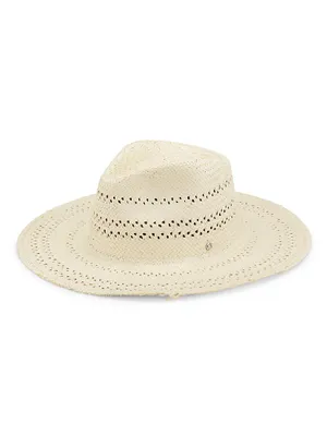 Elle Perforated Straw Fedora