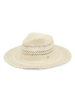 Elle Perforated Straw Fedora