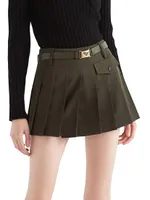 Gabardine Mini-Skirt