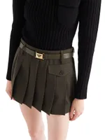 Gabardine Mini-Skirt