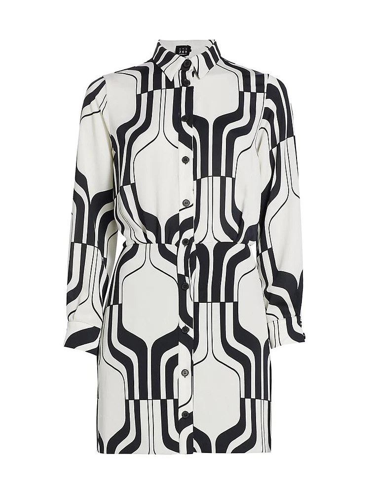 Raffica Abstract=Printed Minidress