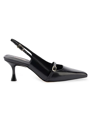 Ines 65MM Leather Slingback Pumps