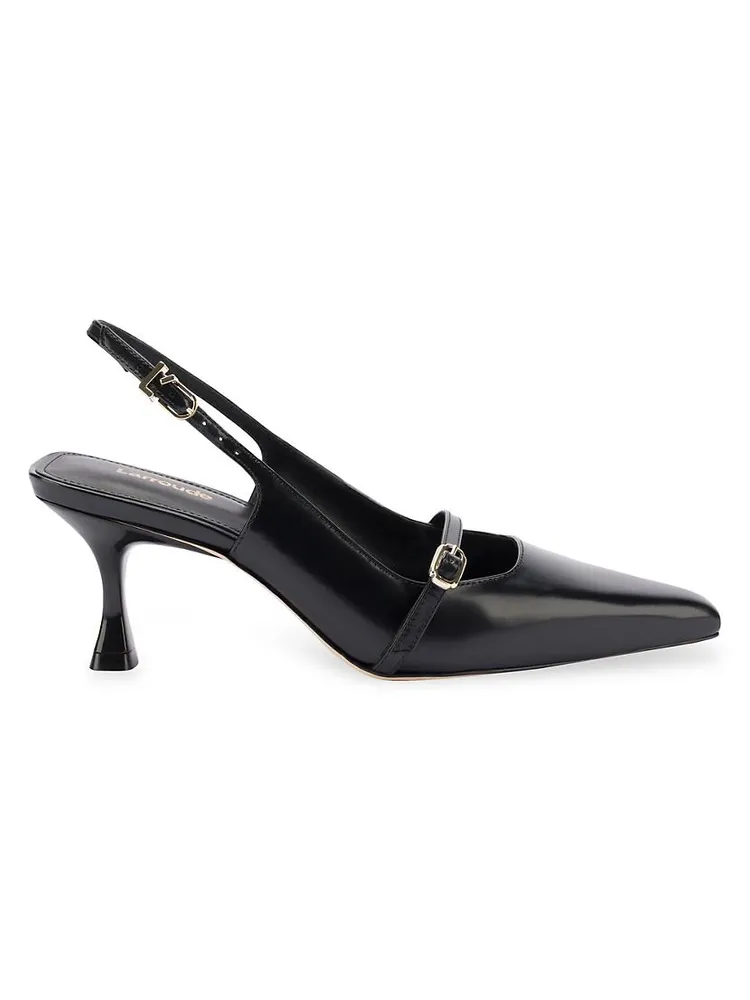 Ines 65MM Leather Slingback Pumps