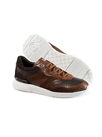 Crocodile, Suede and Calfskin Leather Sneakers
