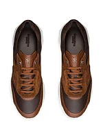 Crocodile, Suede and Calfskin Leather Sneakers