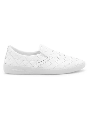 Intrecciato Leather Slip-On Sneakers