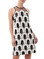 Johana Geometric Sequin Sleeveless Minidress