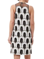 Johana Geometric Sequin Sleeveless Minidress