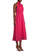 Marleen Cotton-Blend Halter Midi-Dress