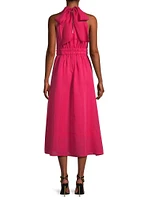 Marleen Cotton-Blend Halter Midi-Dress