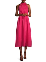 Marleen Cotton-Blend Halter Midi-Dress