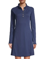 Hutton UPF 50+ Long-Sleeve Minidress