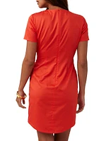 Crew Twist-Front Sheath Dress