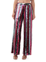 Atarashii Striped Sequined Pants