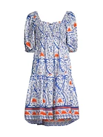 Tamara Printed Cotton Midi-Dress