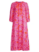 Heidi Printed Cotton Midi-Dress