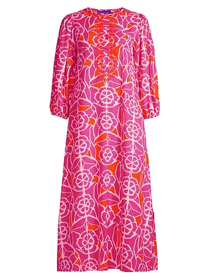 Heidi Printed Cotton Midi-Dress