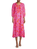 Heidi Printed Cotton Midi-Dress