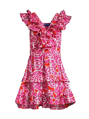 Dante Floral Cotton Frill Minidress