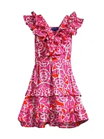 Dante Floral Cotton Frill Minidress