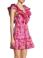 Dante Floral Cotton Frill Minidress