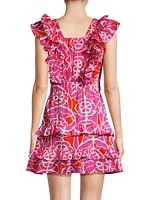 Dante Floral Cotton Frill Minidress