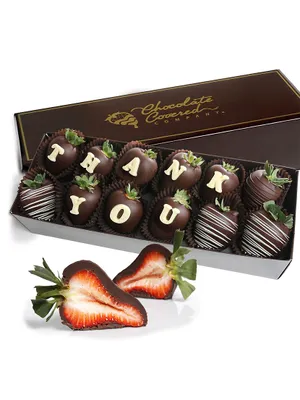Thank You 12-Count Belgian Chocolate Covered Strawberries
